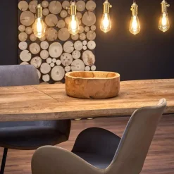 Tavolo 150/210cm allungabile rovere naturale nero Locarno