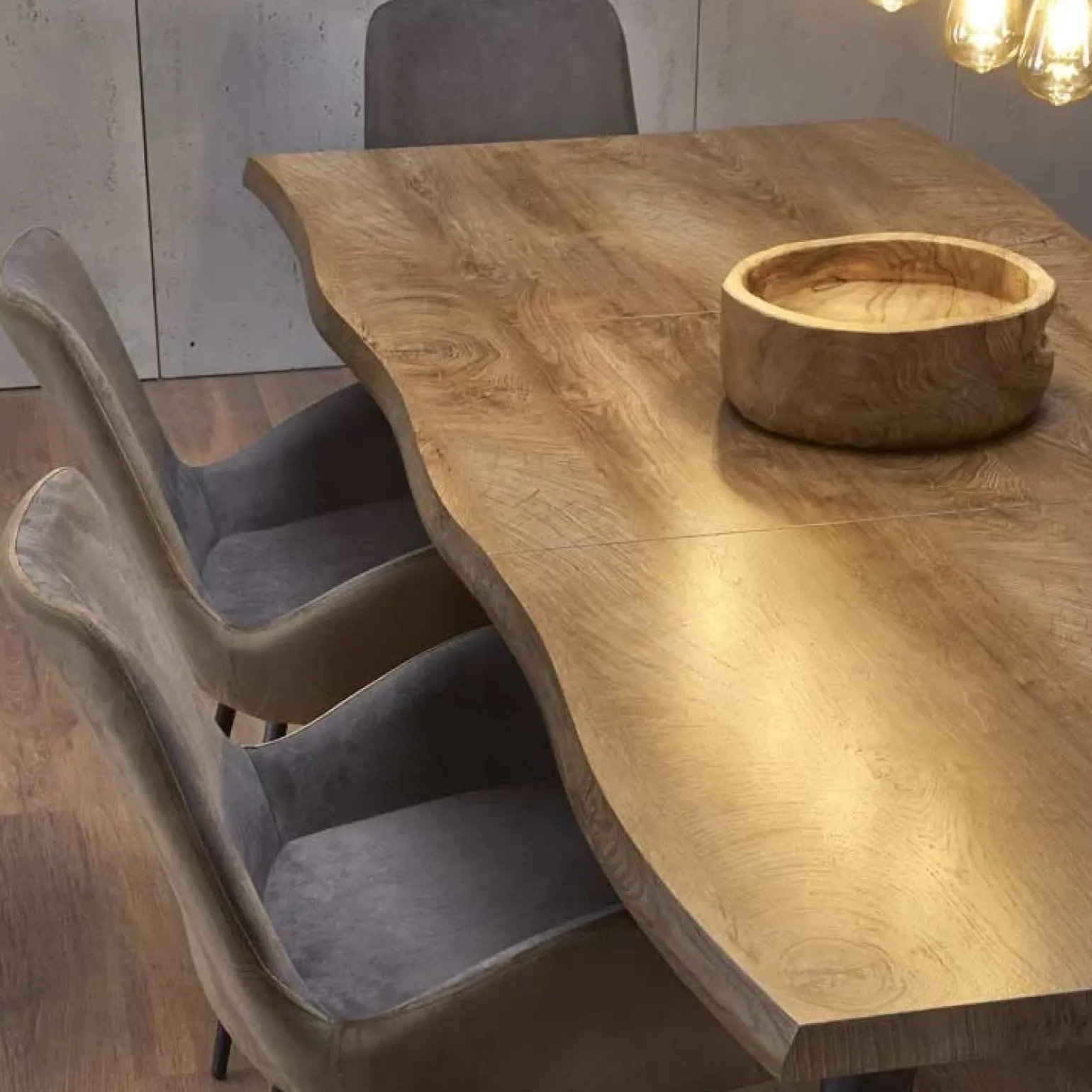 Tavolo 150/210cm allungabile rovere naturale nero Locarno