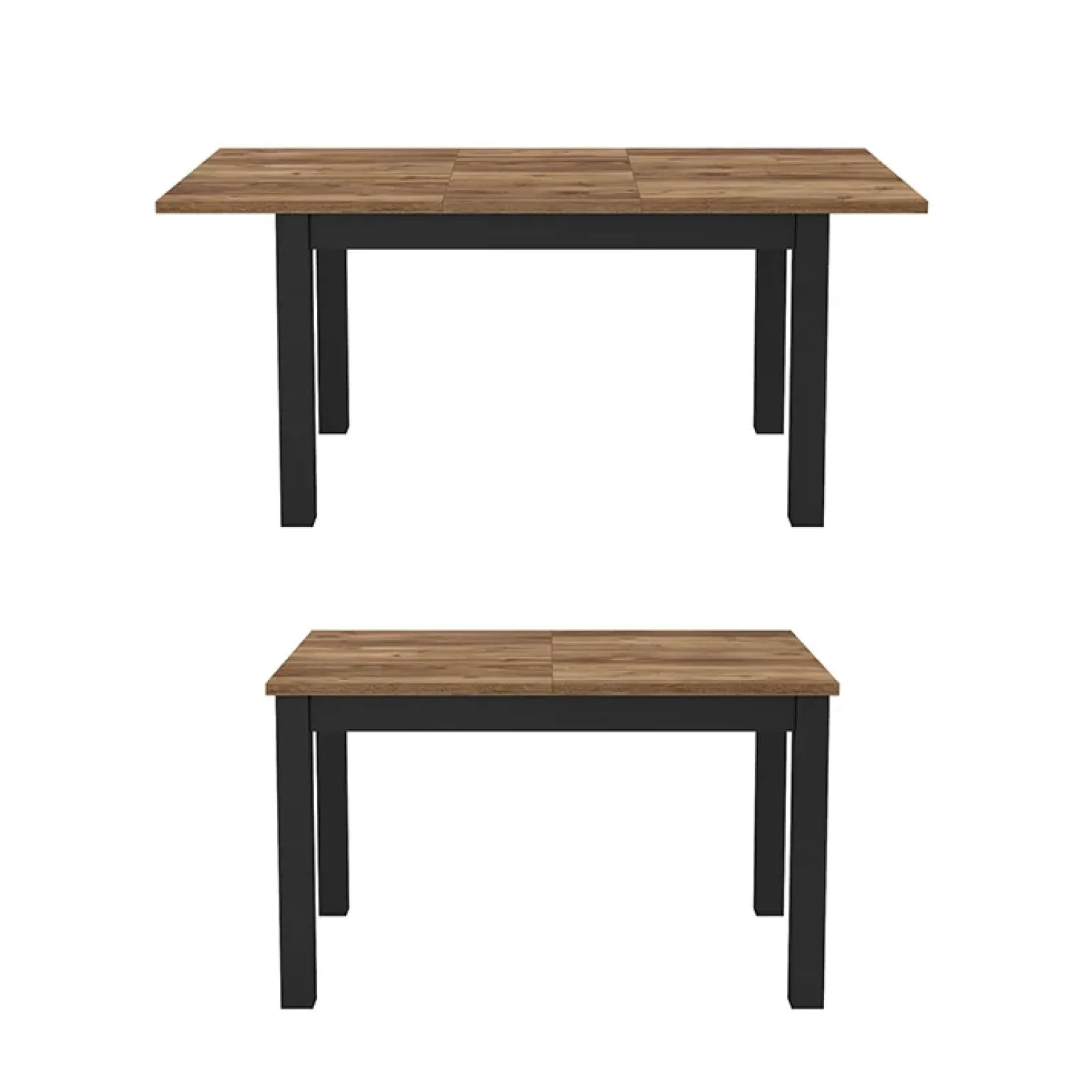 Tavolo 130/175cm allungabile soggiorno quercia nero opaco Nebraska