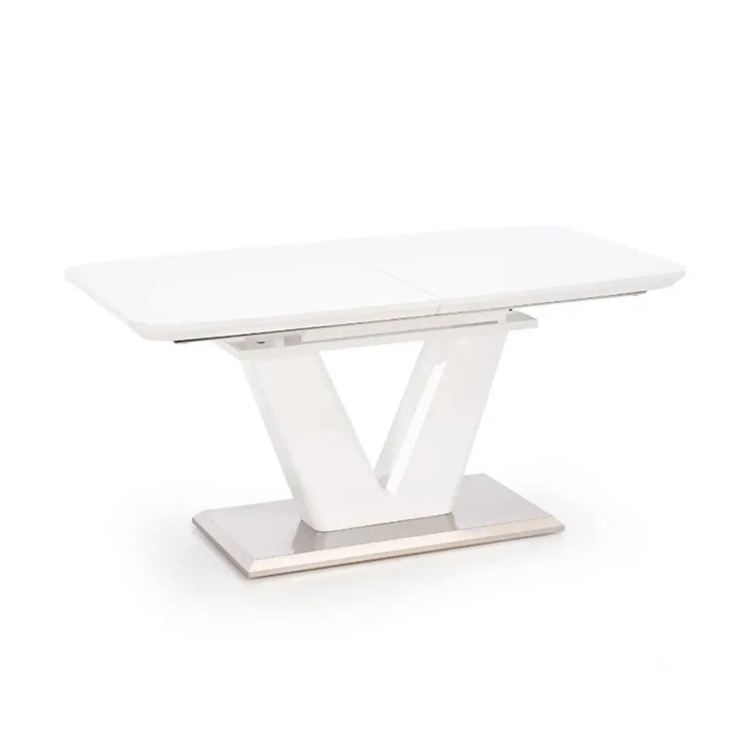 Tavolo 160/220cm bianco lucido Gerbera Gihome® da pranzo allungabile