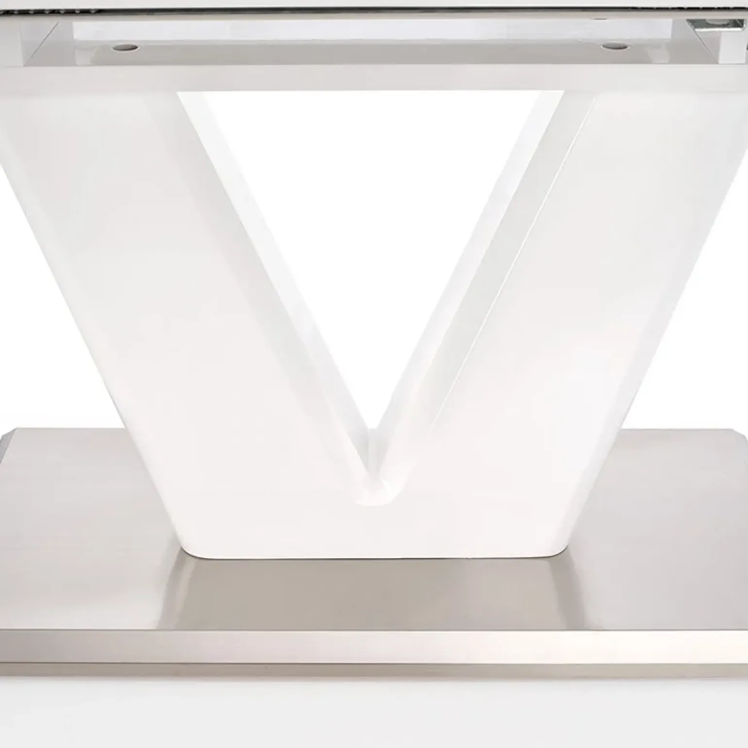 Tavolo 160/220cm bianco lucido Gerbera Gihome® da pranzo allungabile