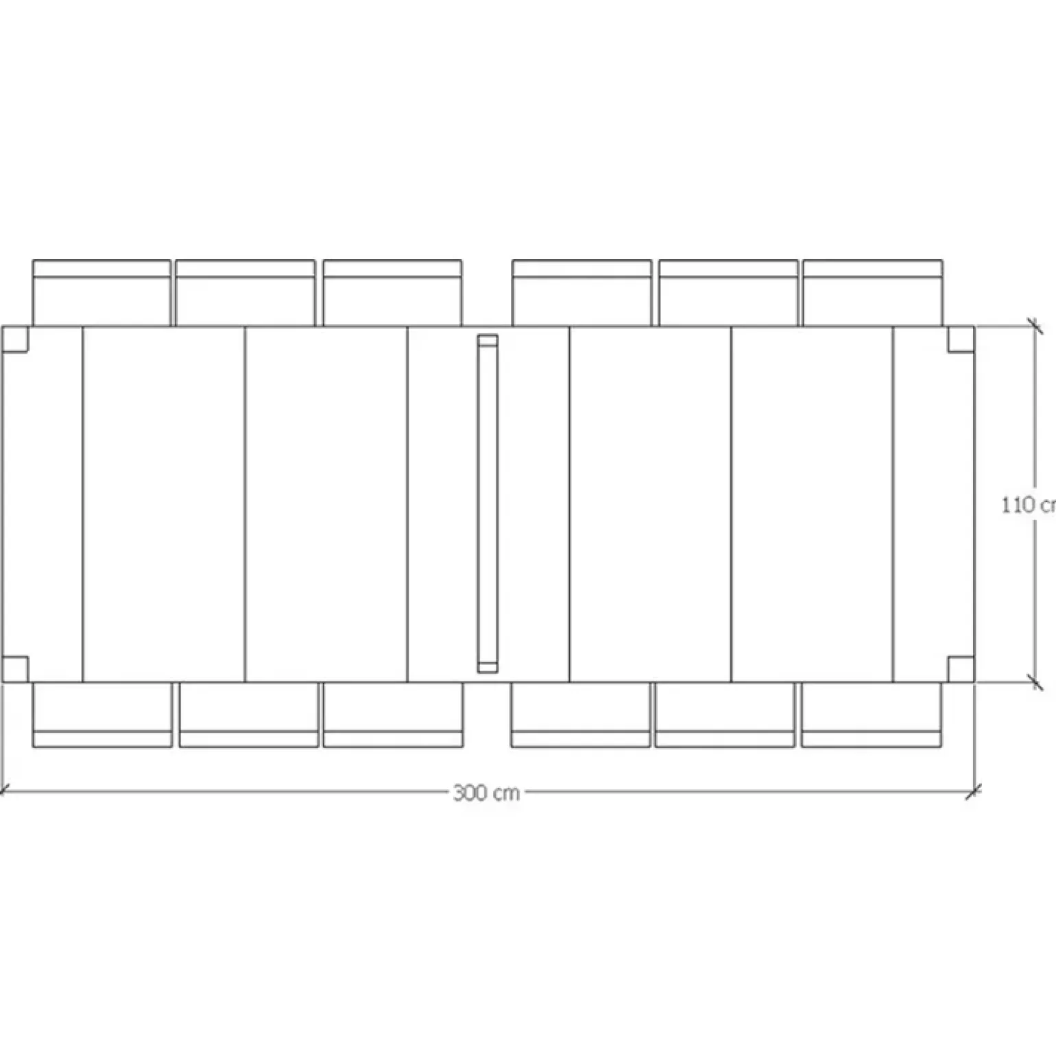 Tavolo 50/300cm consolle allungabile bianco frassino Pandora 110 Gihome®