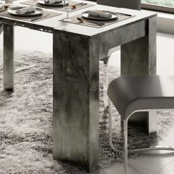 Tavolo 54/252cm consolle allungabile ossido nobilitato Violette
