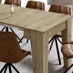 Tavolo 54/306cm consolle allungabile rovere chiaro Grace Gihome®