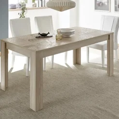 Tavolo 137/185cm da pranzo allungabile moderno rovere samoa Paradise