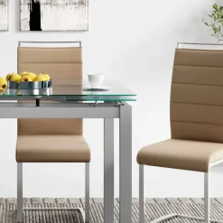 Tavolo 110/170cm in vetro allungabile grigio metallo Liem Gihome®