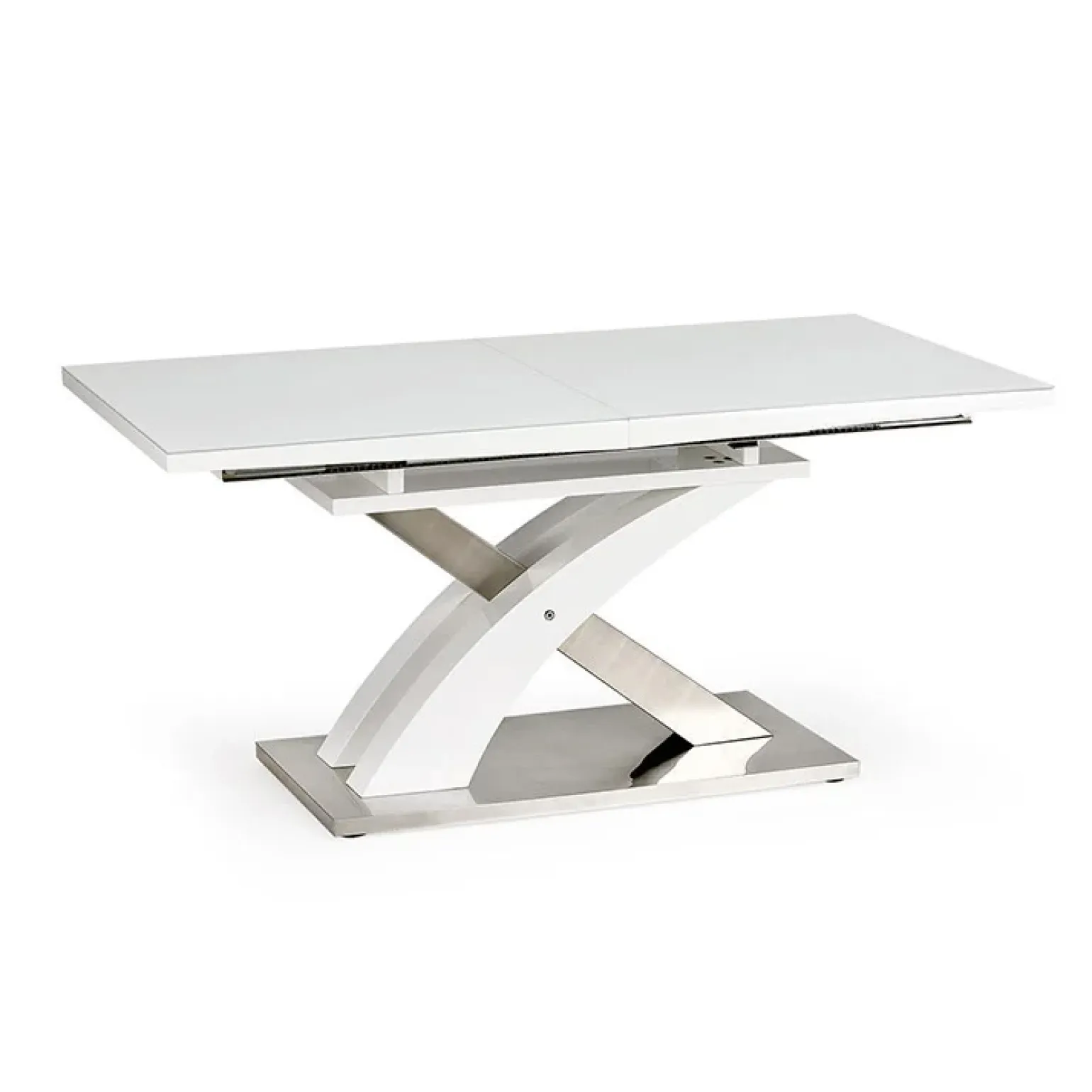 Tavolo 160/220cm in vetro allungabile bianco lucido Iride Gihome®