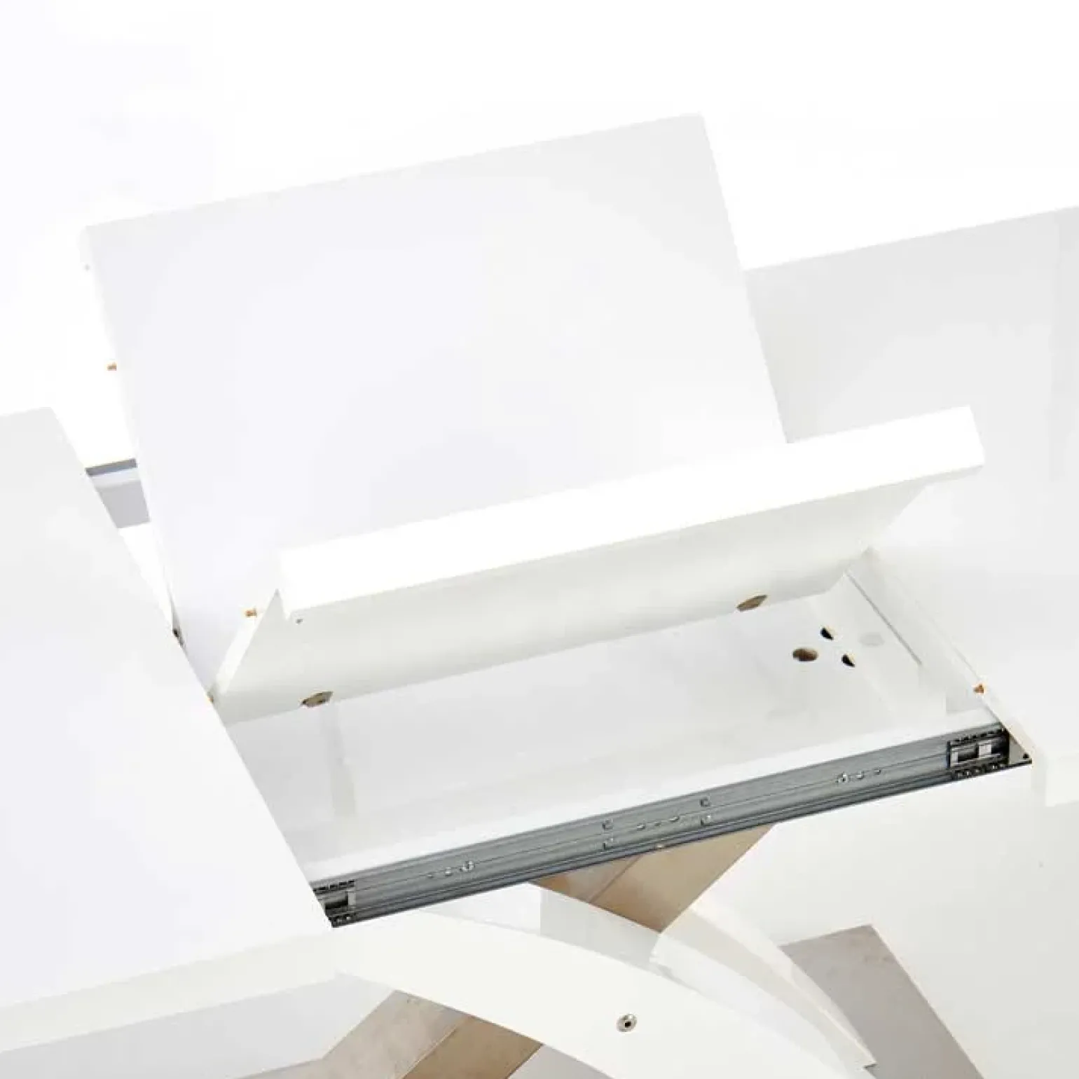 Tavolo 160/220cm in vetro allungabile bianco lucido Iride Gihome®