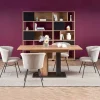 Tavolo 130/175cm rettangolare allungabile rovere nero Piave