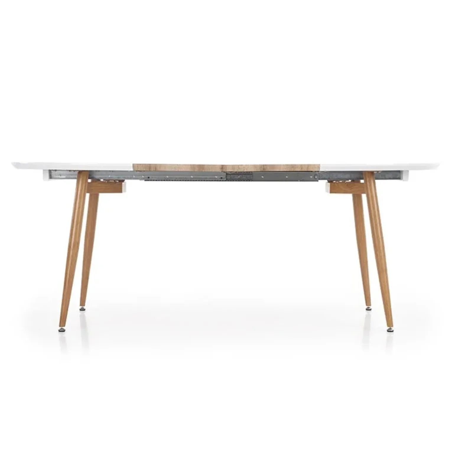 Tavolo 120/200cm rotondo ovale bianco rovere sanremo Papiro Gihome®