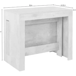 Tavolo consolle allungabile 50-300cm bianco opaco Zenzero