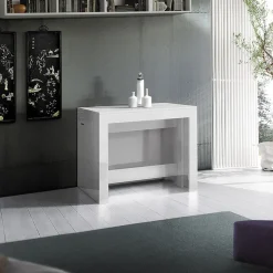 Tavolo consolle allungabile 50-300cm bianco lucido Zenzero