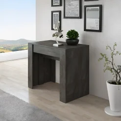 Tavolo consolle allungabile moderno 52/238cm ossido Virginia