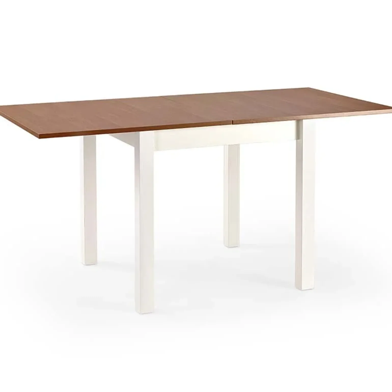 Tavolo da pranzo allungabile moderno 80/160cm noce bianco Akainu