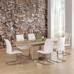 Tavolo da pranzo allungabile moderno 160/220cm rovere sonoma Crono
