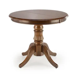 Tavolo da pranzo allungabile rotondo 90/124cm noce scuro Circle