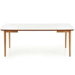 Tavolo da pranzo allungabile 90/190cm bianco opaco rovere Mostar