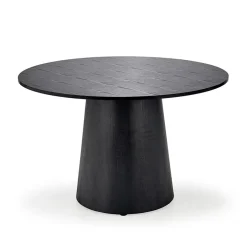 Tavolo da pranzo rotondo 120x77cm nero Igino