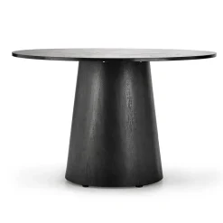 Tavolo da pranzo rotondo 120x77cm nero Igino