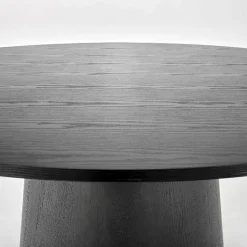 Tavolo da pranzo rotondo 120x77cm nero Igino