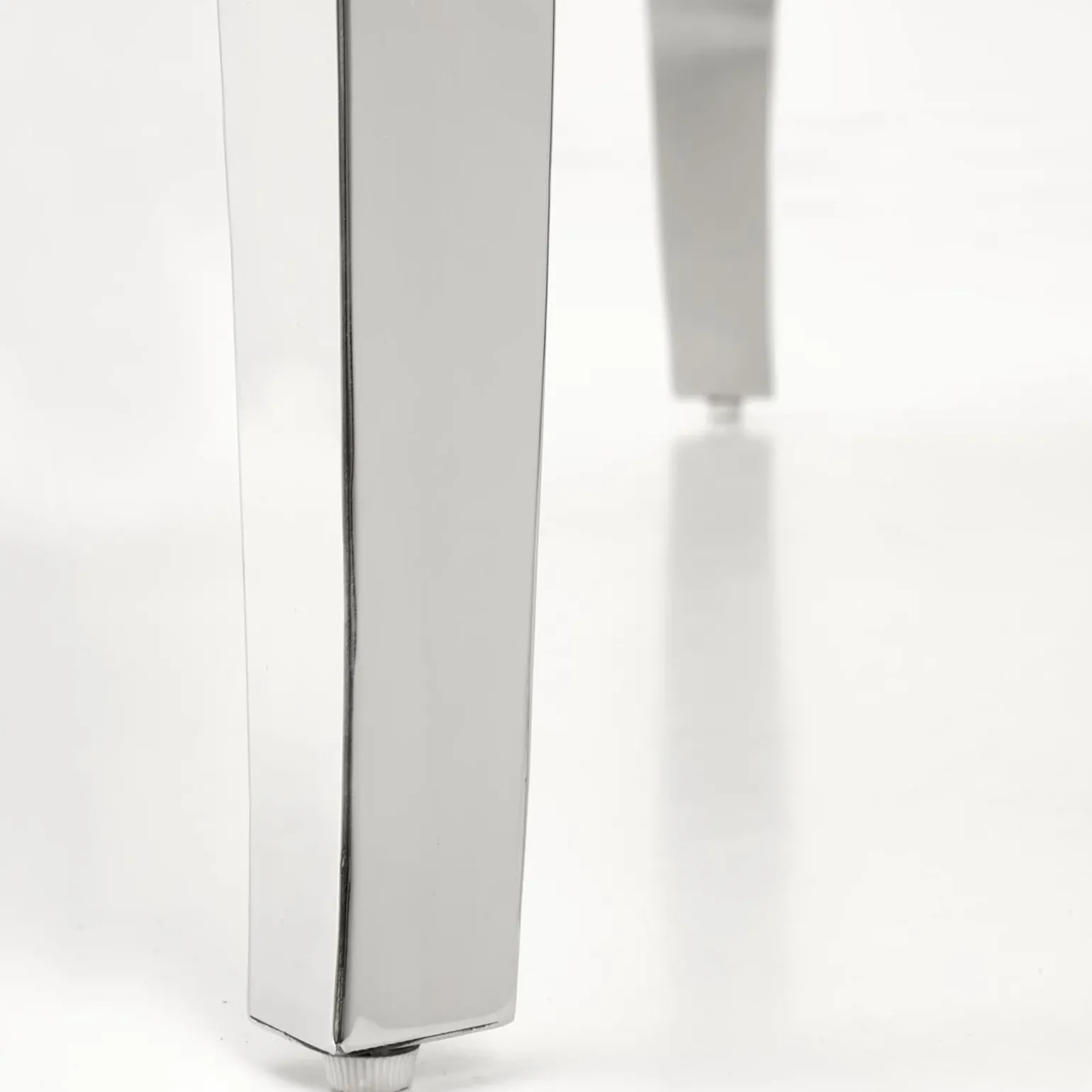 Tavolo da pranzo rotondo 120cm effetto marmo bianco cromato argento Selim