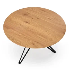 Tavolo da pranzo rotondo 120x120cm rovere dorato nero Margherita Gihome®