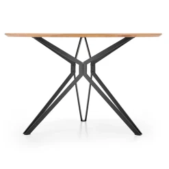 Tavolo da pranzo rotondo 120x120cm rovere dorato nero Margherita Gihome®