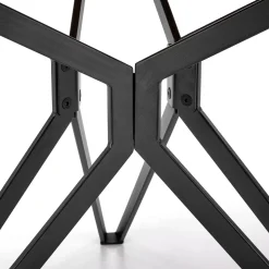 Tavolo da pranzo rotondo 120x120cm rovere dorato nero Margherita Gihome®