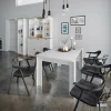 Tavolo da pranzo 150x76cm bianco lucido Loira