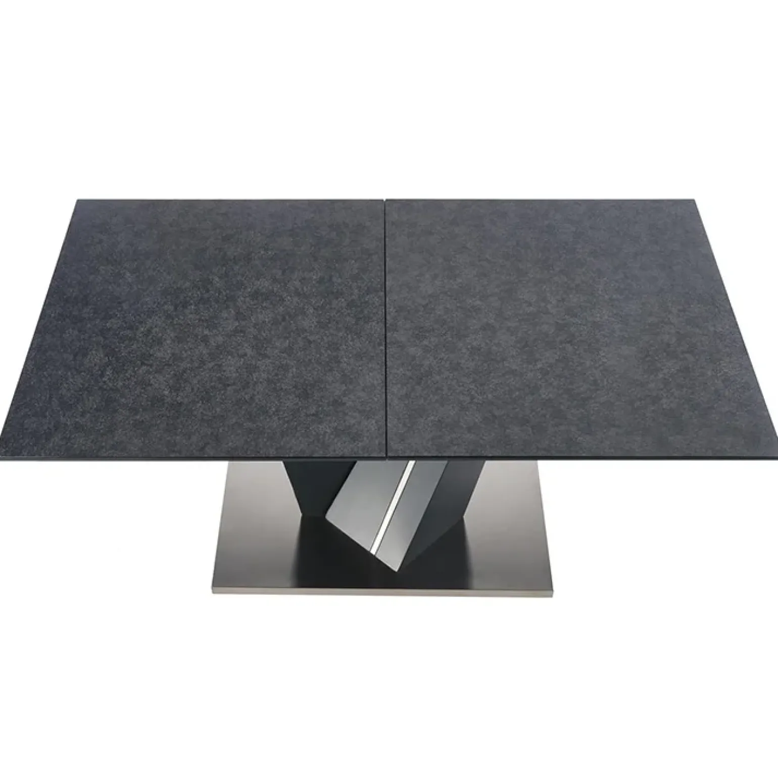 Tavolo in vetro allungabile moderno 160/200cm grigio scuro Curtis