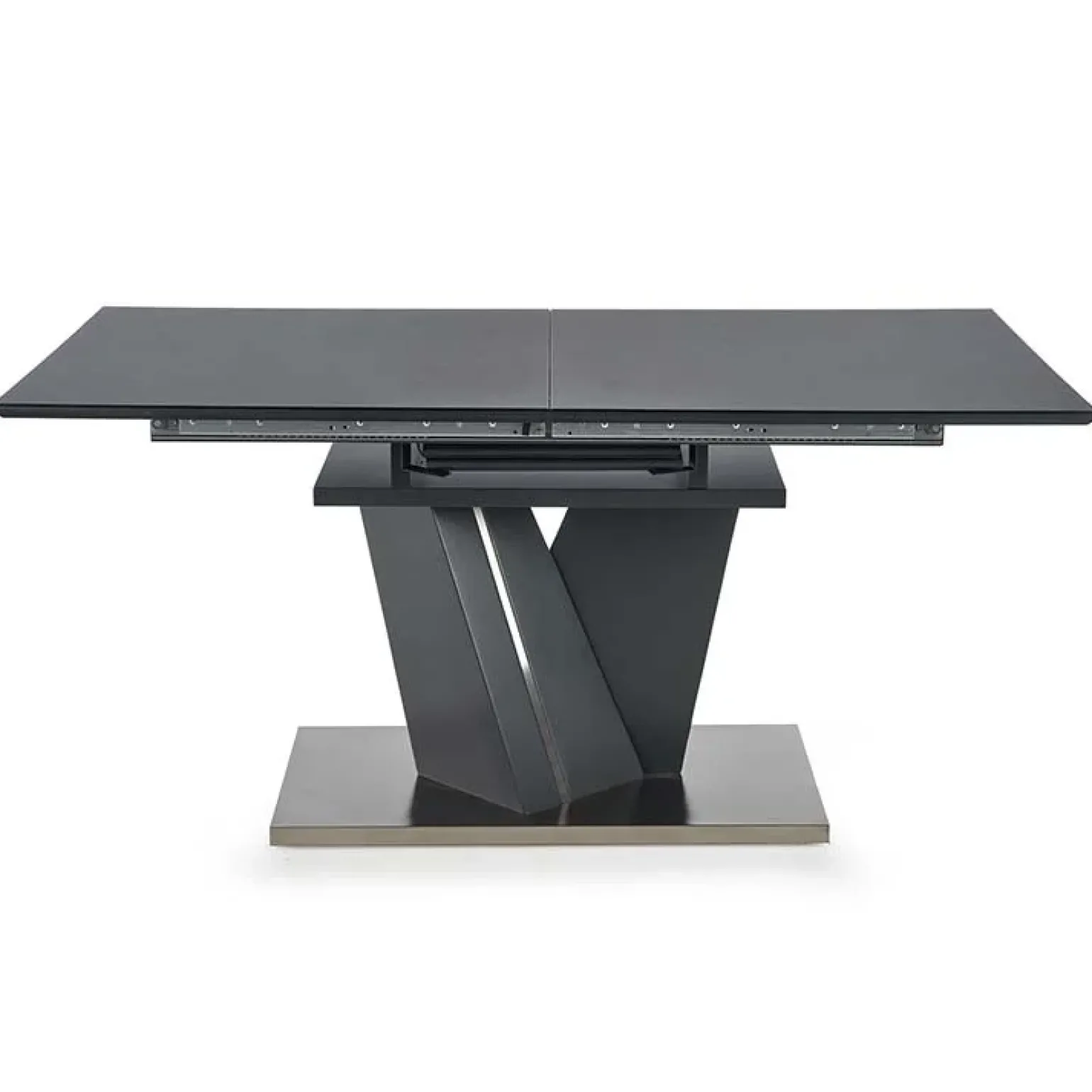 Tavolo in vetro allungabile moderno 160/200cm grigio scuro Curtis