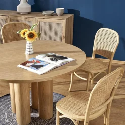 Tavolo moderno rotondo 120/77cm rovere Canberra