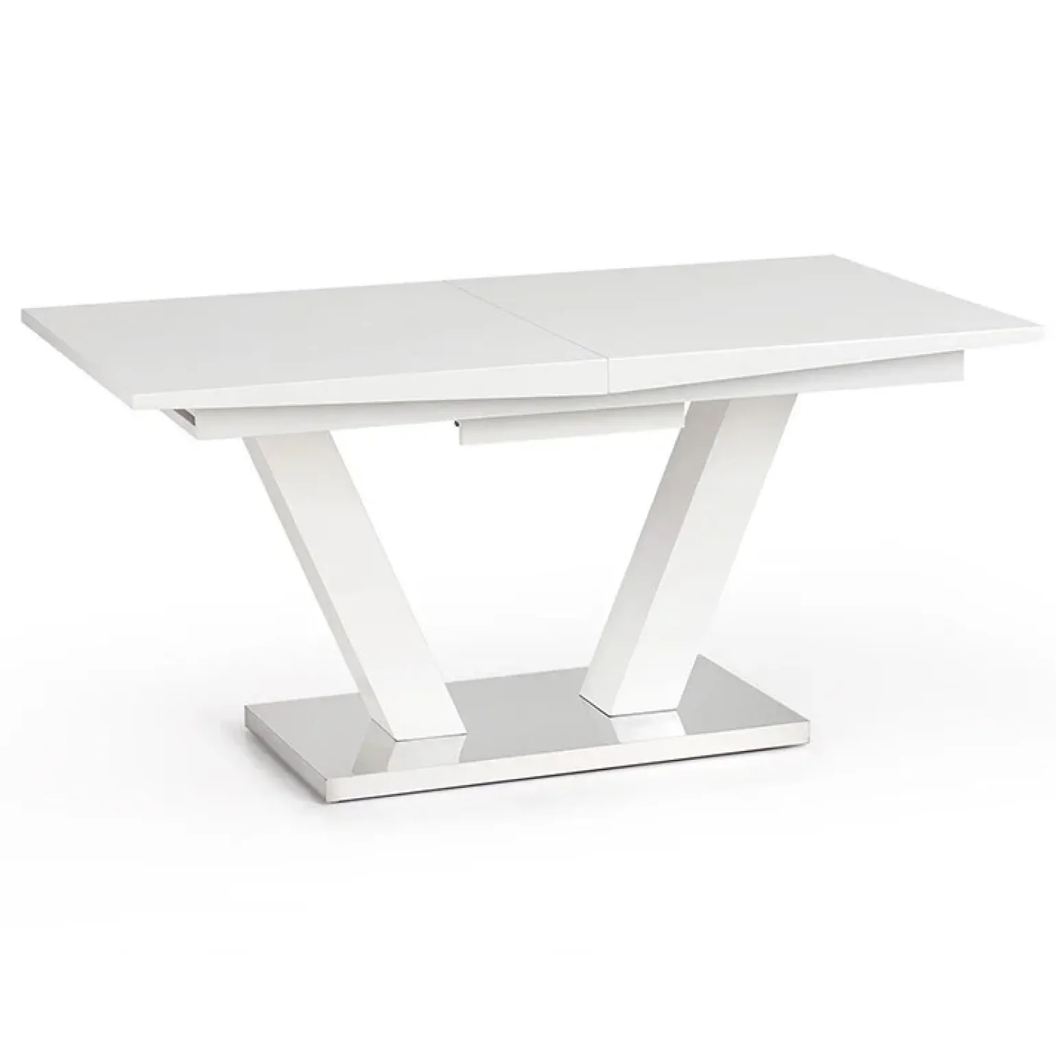 Tavolo rettangolare allungabile 160/200cm bianco acciaio Sfinge