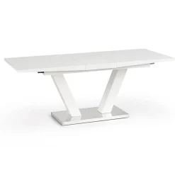 Tavolo rettangolare allungabile 160/200cm bianco acciaio Sfinge