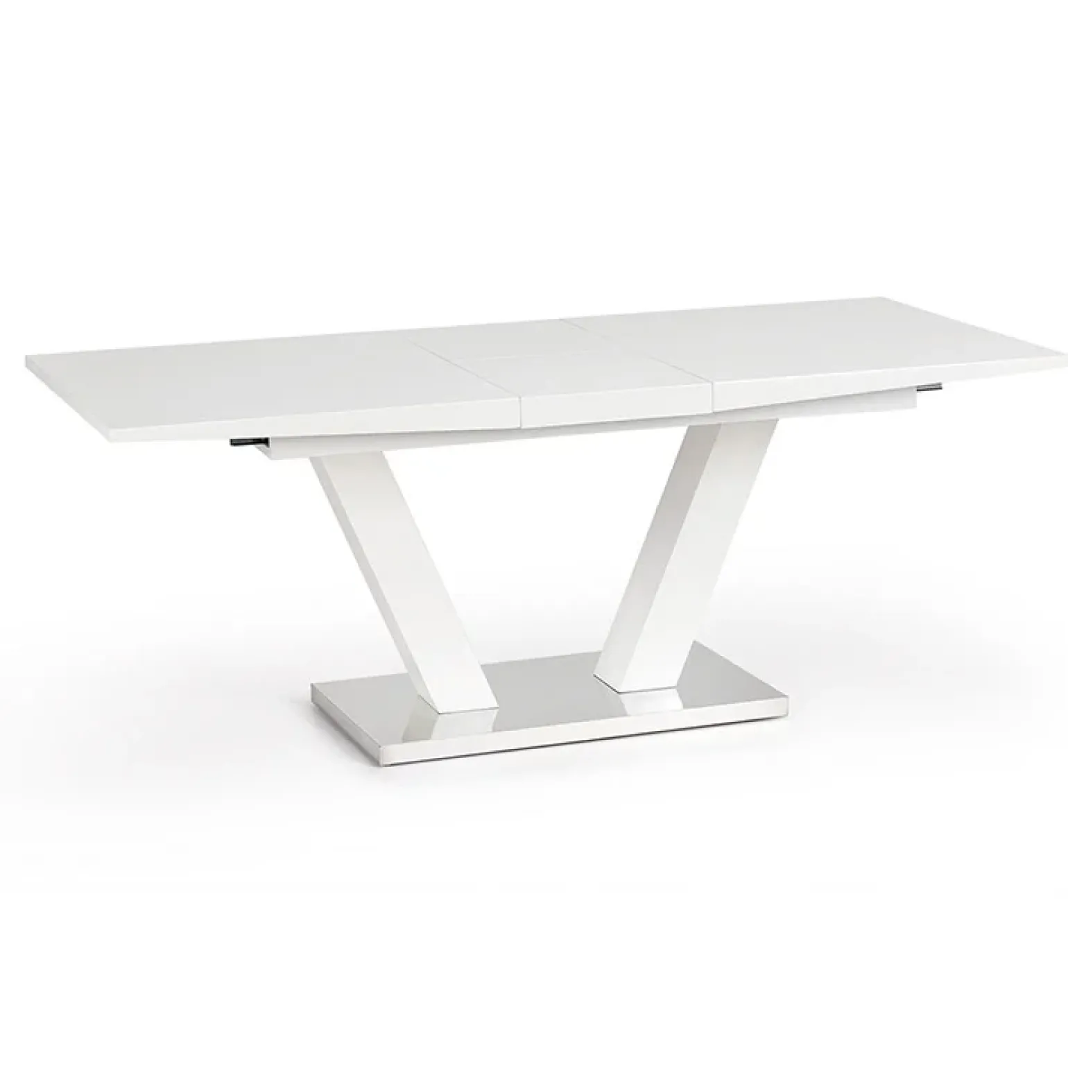Tavolo rettangolare allungabile 160/200cm bianco acciaio Sfinge