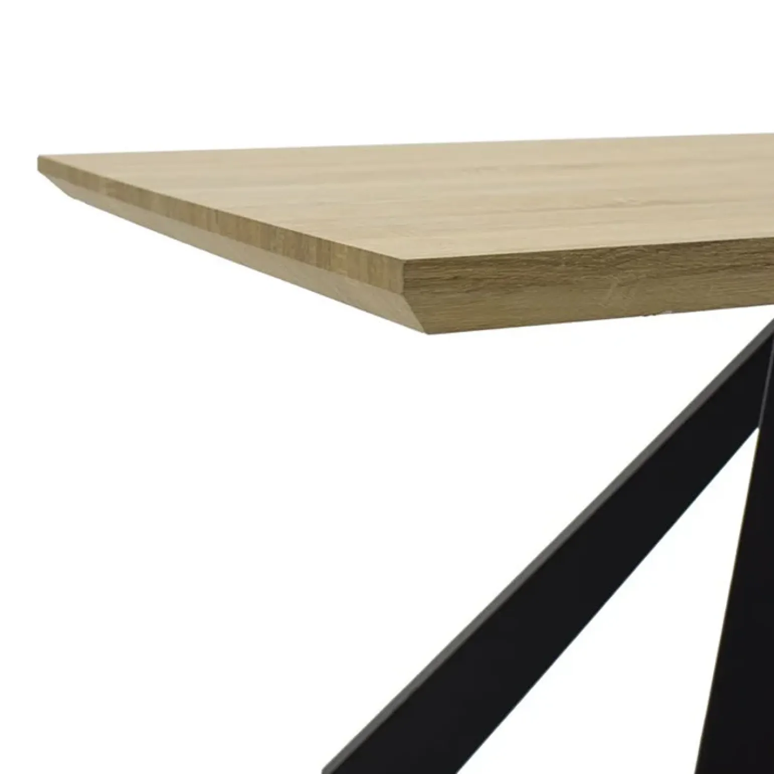 Tavolo rettangolare soggiorno industrial 180x90cm rovere nero Pelago