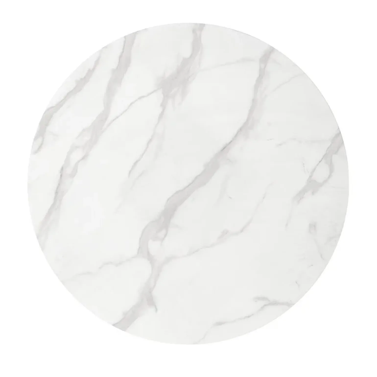Tavolo rotondo da sala 90x75cm marmo bianco effetto oro Rosselli