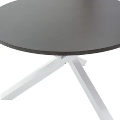 Tavolo rotondo moderno 120x76cm bianco noce Merlino