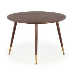 Tavolo rotondo moderno 110x76cm noce oro Panaro
