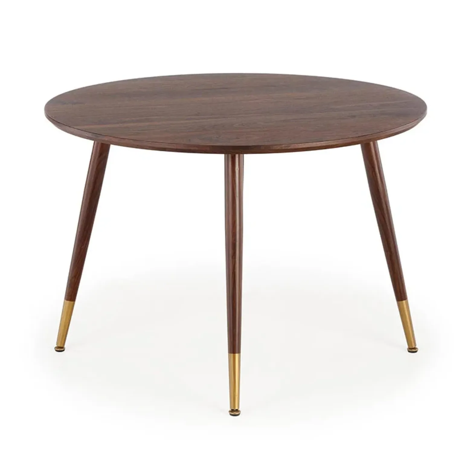 Tavolo rotondo moderno 110x76cm noce oro Panaro