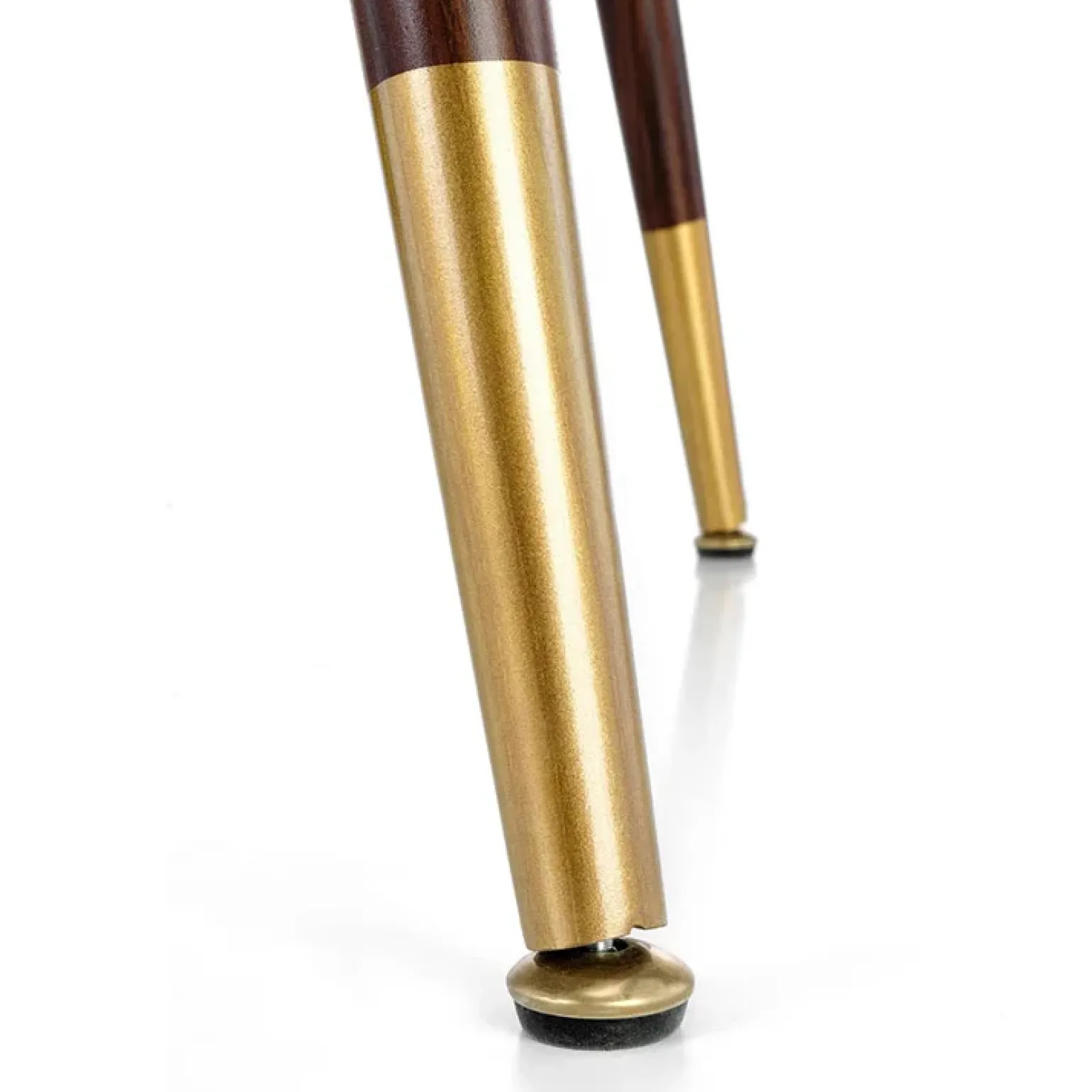 Tavolo rotondo moderno 110x76cm noce oro Panaro