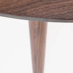 Tavolo rotondo moderno 110x76cm noce oro Panaro