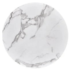 Tavolo rotondo moderno 79x74cm marmo bianco nero oro Barbera