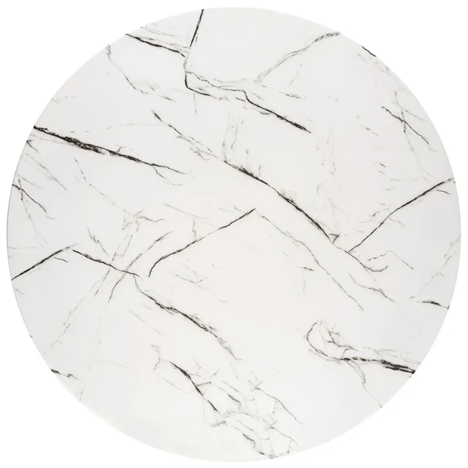 Tavolo rotondo moderno 100x73cm marmo bianco oro Onorato
