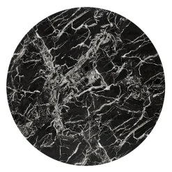Tavolo rotondo moderno 100x73cm marmo nero oro Onorato