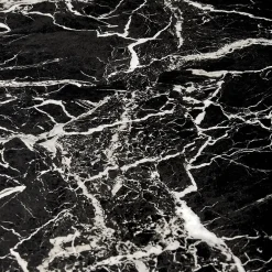 Tavolo rotondo moderno 100x73cm marmo nero oro Onorato