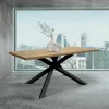 Tavolo 250x100 cm industrial rovere rustico metallo Gaya