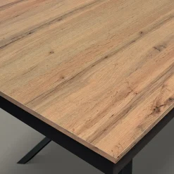 Tavolo 160x90 cm rovere rustico metallo Gaya
