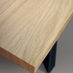 Tavolo 160x90 cm rovere rustico metallo Gaya