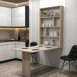 Tavolo 135x203cm a scomparsa moderno rettangolare rovere Hope
